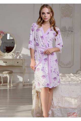 Домашний халат Роксана 542 сиреневый